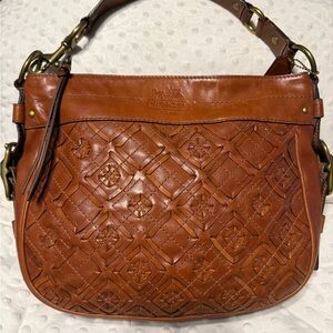 Rare limited edition Coach Zoe acorn leather hobo shoulder bag